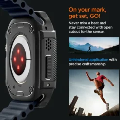 Spigen Apple Watch Ultra 49Mm|Apple Watch Ultra 2 49Mm-Etui Rugged Armor Apple Watch Ultra 49mm Ultra 2 Czarne