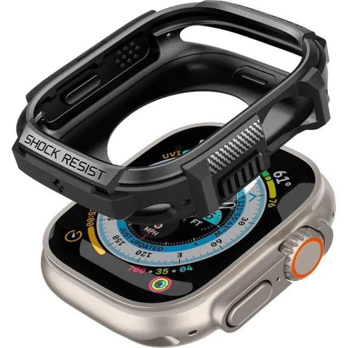 Spigen Apple Watch Ultra 49Mm|Apple Watch Ultra 2 49Mm-Etui Rugged Armor Apple Watch Ultra 49mm Ultra 2 Czarne