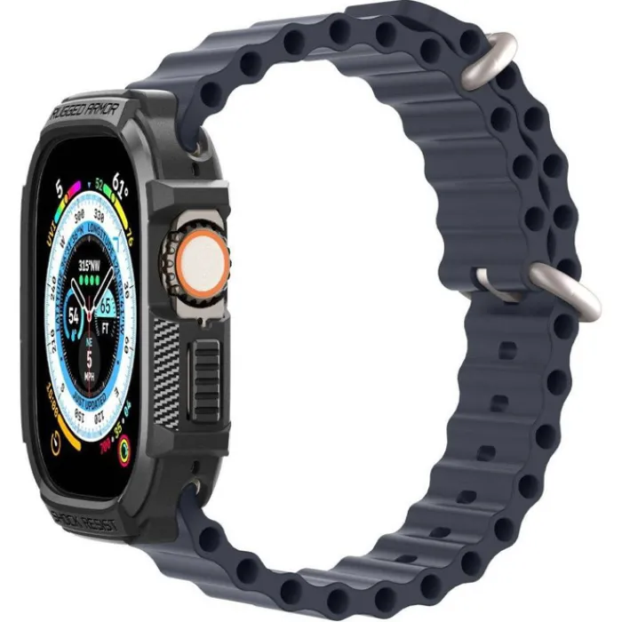 Spigen Apple Watch Ultra 49Mm|Apple Watch Ultra 2 49Mm-Etui Rugged Armor Apple Watch Ultra 49mm Ultra 2 Czarne