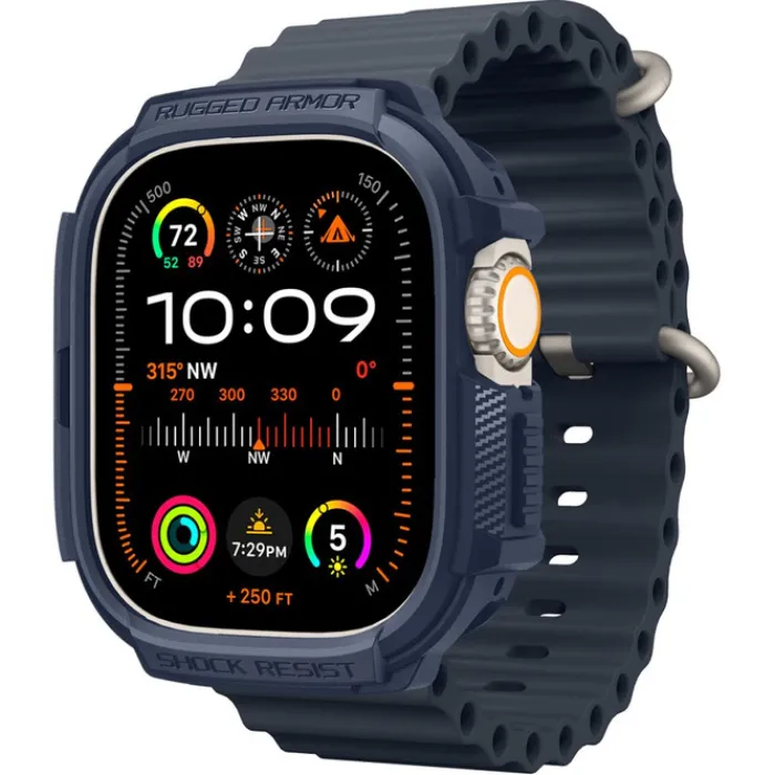 Spigen Apple Watch Ultra 49Mm|Apple Watch Ultra 2 49Mm-Etui Rugged Armor Apple Watch Ultra 1 / 2 (49 Mm) Navy Blue