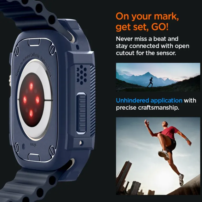 Spigen Apple Watch Ultra 49Mm|Apple Watch Ultra 2 49Mm-Etui Rugged Armor Apple Watch Ultra 1 / 2 (49 Mm) Navy Blue