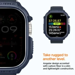 Spigen Apple Watch Ultra 49Mm|Apple Watch Ultra 2 49Mm-Etui Rugged Armor Apple Watch Ultra 1 / 2 (49 Mm) Navy Blue