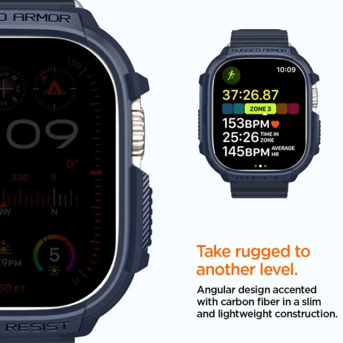 Spigen Apple Watch Ultra 49Mm|Apple Watch Ultra 2 49Mm-Etui Rugged Armor Apple Watch Ultra 1 / 2 (49 Mm) Navy Blue