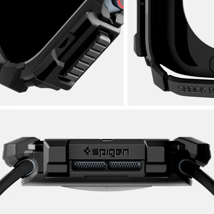 Spigen Apple Watch 11 46Mm|Apple Watch 10 46Mm-ETUI RUGGED ARMOR APPLE WATCH 10 (46 MM) MATTE BLACK