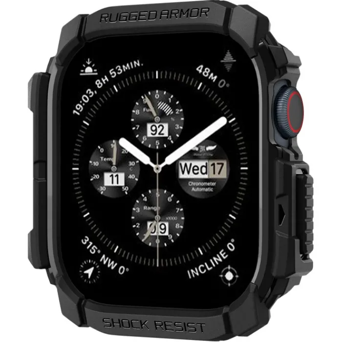 Spigen Apple Watch 11 46Mm|Apple Watch 10 46Mm-ETUI RUGGED ARMOR APPLE WATCH 10 (46 MM) MATTE BLACK