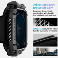 Spigen Apple Watch 11 42Mm|Apple Watch 10 42Mm-ETUI RUGGED ARMOR APPLE WATCH 10 (42 MM) MATTE BLACK
