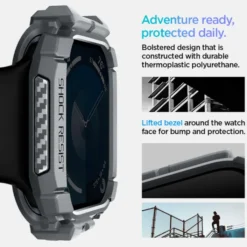Spigen Apple Watch 11 46Mm|Apple Watch 10 46Mm-ETUI RUGGED ARMOR APPLE WATCH 10 (46 MM) DARK GREY