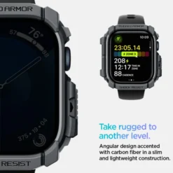 Spigen Apple Watch 11 46Mm|Apple Watch 10 46Mm-ETUI RUGGED ARMOR APPLE WATCH 10 (46 MM) DARK GREY