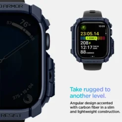Spigen Apple Watch 11 46Mm|Apple Watch 10 46Mm-ETUI RUGGED ARMOR APPLE WATCH 10 (46 MM) NAVY BLUE