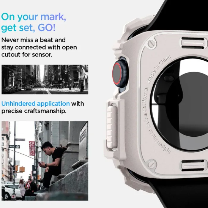 Spigen Apple Watch 11 46Mm|Apple Watch 10 46Mm-ETUI RUGGED ARMOR APPLE WATCH 10 (46 MM) DUNE BEIGE