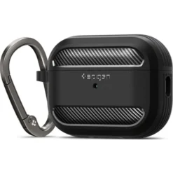 Spigen Airpods Pro|Etui Airpods-Etui Rugged Armor Apple Airpods Pro 1 / 2 Matte Black Case