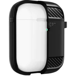 Spigen Airpods|Etui Airpods-Etui Rugged Armor Apple Airpods Black Czarne Case