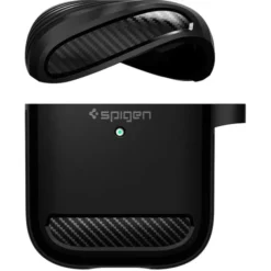 Spigen Airpods|Etui Airpods-Etui Rugged Armor Apple Airpods Black Czarne Case