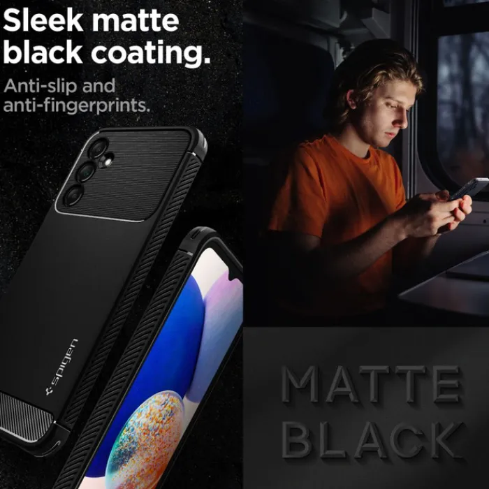 Spigen Galaxy A14 Lte|Samsung-Etui Rugged Armor Galaxy A14 5G Matte Black Czarny Case