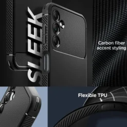Spigen Galaxy A14 Lte|Samsung-Etui Rugged Armor Galaxy A14 5G Matte Black Czarny Case