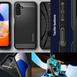 Spigen Galaxy A14 Lte|Samsung-Etui Rugged Armor Galaxy A14 4G / Lte Matte Black