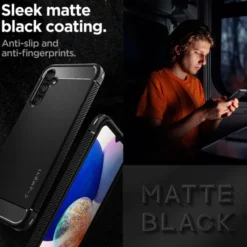 Spigen Galaxy A14 Lte|Samsung-Etui Rugged Armor Galaxy A14 4G / Lte Matte Black
