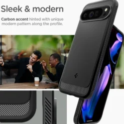 Spigen Google|Pixel 9 Pro Xl-Etui RUGGED ARMOR GOOGLE PIXEL 9 PRO XL MATTE BLACK