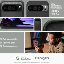 Spigen Google|Pixel 9 Pro Xl-Etui RUGGED ARMOR GOOGLE PIXEL 9 PRO XL MATTE BLACK