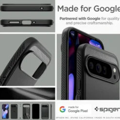 Spigen Google|Pixel 9 Pro Xl-Etui RUGGED ARMOR GOOGLE PIXEL 9 PRO XL MATTE BLACK