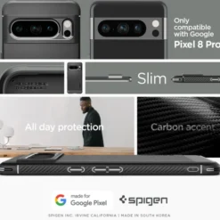 Spigen Google|Pixel 8 Pro-Etui Rugged Armor Google Pixel 8 Pro Matte Black Case