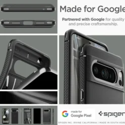 Spigen Google|Pixel 8 Pro-Etui Rugged Armor Google Pixel 8 Pro Matte Black Case