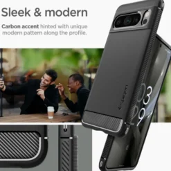 Spigen Google|Pixel 8 Pro-Etui Rugged Armor Google Pixel 8 Pro Matte Black Case