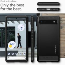 Spigen Pixel 6A|Google-Etui Rugged Armor Google Pixel 6a Matte ETUI BLACK