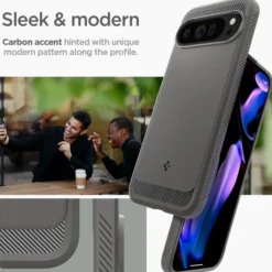 Spigen Google|Pixel 9 Pro Xl-Etui RUGGED ARMOR GOOGLE PIXEL 9 PRO XL MARBLE GREY