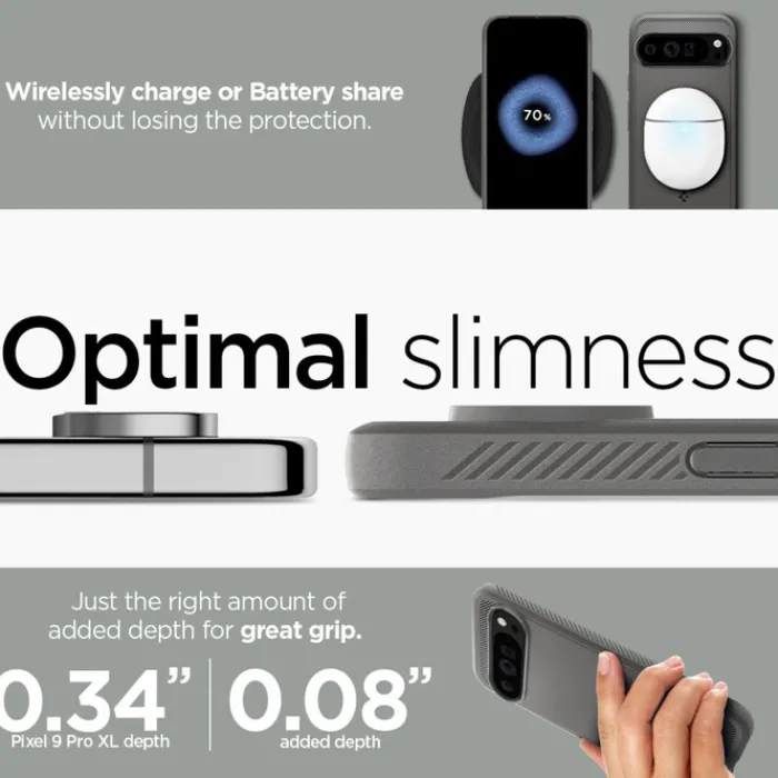 Spigen Google|Pixel 9 Pro Xl-Etui RUGGED ARMOR GOOGLE PIXEL 9 PRO XL MARBLE GREY