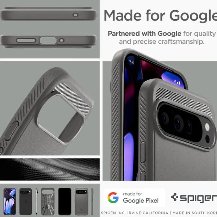 Spigen Google|Pixel 9 Pro Xl-Etui RUGGED ARMOR GOOGLE PIXEL 9 PRO XL MARBLE GREY