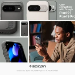 Spigen Pixel 9|Pixel 9 Pro-Etui RUGGED ARMOR GOOGLE PIXEL 9 / 9 PRO MARBLE GREY