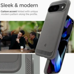 Spigen Pixel 9|Pixel 9 Pro-Etui RUGGED ARMOR GOOGLE PIXEL 9 / 9 PRO MARBLE GREY
