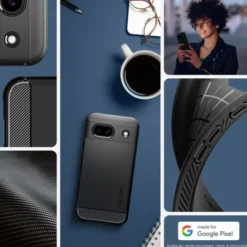 Spigen Pixel 8A|Google-Etui Rugged Armor Google Pixel 8a Matte Black