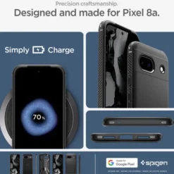 Spigen Pixel 8A|Google-Etui Rugged Armor Google Pixel 8a Matte Black