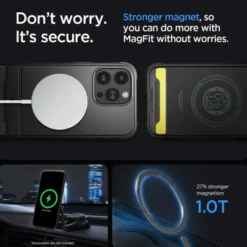 Spigen Iphone 15 Pro Max|Iphone 15 Pro Max-Etui Rugged Armor Mag Magsafe iPhone 15 Pro Max Matte Black Czarny Case