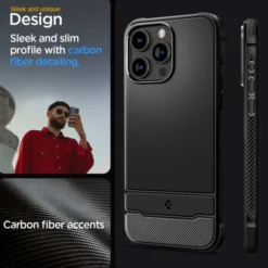 Spigen Iphone 15 Pro Max|Iphone 15 Pro Max-Etui Rugged Armor Mag Magsafe iPhone 15 Pro Max Matte Black Czarny Case