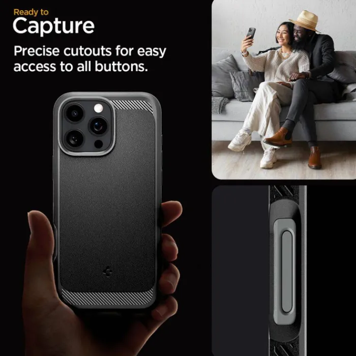Spigen Iphone 16 Pro Max|Iphone 16 Pro Max-ETUI RUGGED ARMOR MAG MAGSAFE IPHONE 16 PRO MAX MATTE BLACK