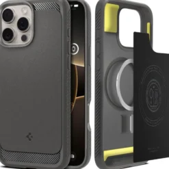 Spigen Iphone 16 Pro Max|Iphone 16 Pro Max-ETUI RUGGED ARMOR MAG MAGSAFE IPHONE 16 PRO MAX GREY