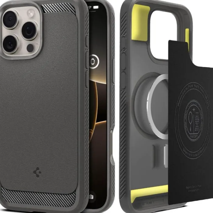Spigen Apple|Magsafe-ETUI RUGGED ARMOR MAG MAGSAFE IPHONE 16 PRO GREY