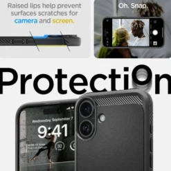 Spigen Iphone 16 Plus|Iphone 16 Plus-Etui RUGGED ARMOR MAG MAGSAFE IPHONE 16 PLUS MATTE BLACK