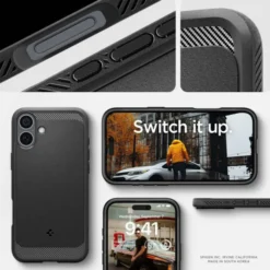 Spigen Iphone 16 Plus|Iphone 16 Plus-Etui RUGGED ARMOR MAG MAGSAFE IPHONE 16 PLUS MATTE BLACK