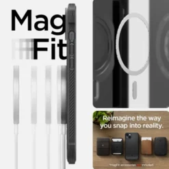 Spigen Iphone 14|Apple-Etui Rugged Armor Mag Magsafe iPhone 14 Matte Black Czarny Case