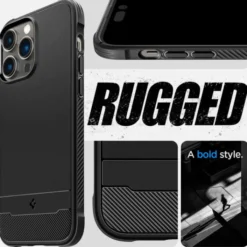Spigen Iphone 14 Pro|Apple-Etui Rugged Armor Mag Magsafe iPhone 14 Pro Matte Black Czarny Case