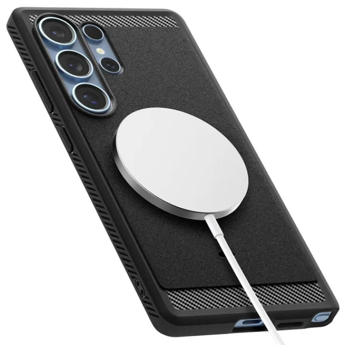 Spigen Samsung|Galaxy S25 Ultra-ETUI RUGGED ARMOR MAG MAGSAFE SAMSUNG GALAXY S25 ULTRA MATTE BLACK