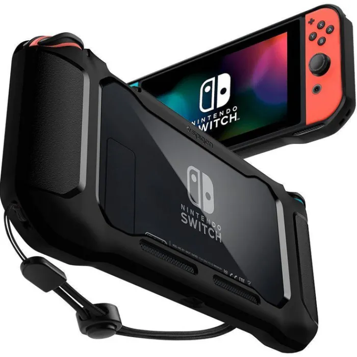 Spigen Nintendo|Akcesoria Do Konsol-Etui Rugged Armor Nintendo Switch Black Czarne Case