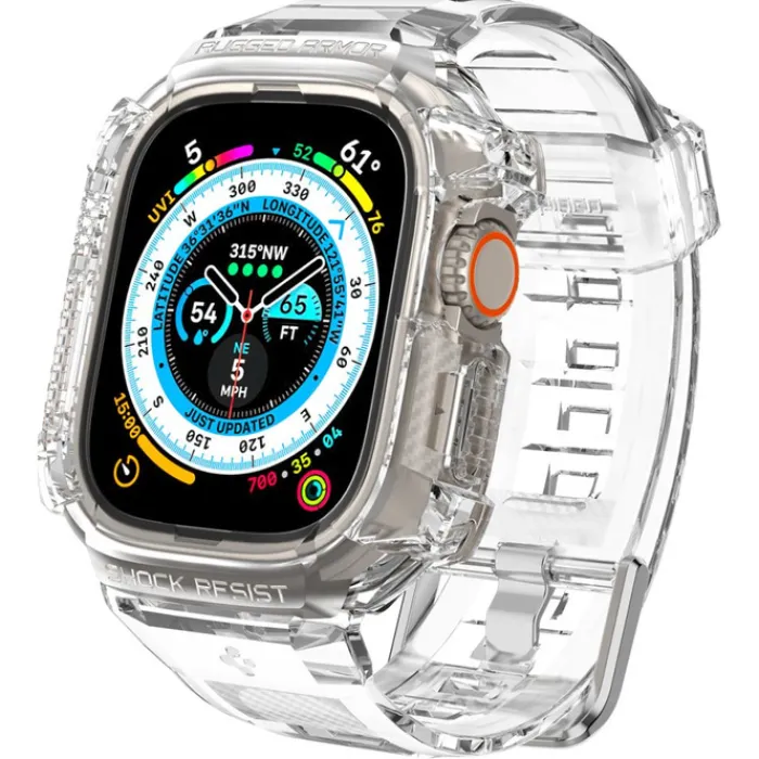 Spigen Apple Watch Ultra 49Mm|Apple Watch Ultra 2 49Mm-Etui Rugged Armor Pro Apple Watch Ultra 49mm Ultra 2 Przezroczyste