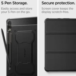 Spigen Samsung|Galaxy Tab S9 Plus-Etui Rugged Armor ”pro” Galaxy Tab S9+ Plus 12.4 X810 / X816B Black Case