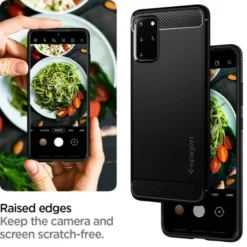 Spigen Samsung|Galaxy S20+ Plus-Etui Rugged Armor Samsung Galaxy S20 Plus Matte Black Czarne Case