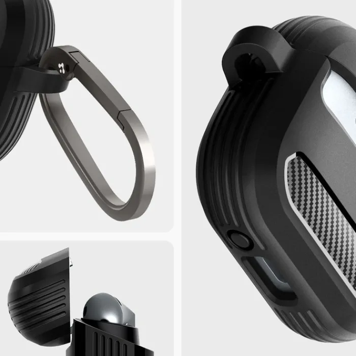Spigen Galaxy Buds 3 Pro|Etui Galaxy Buds-ETUI RUGGED ARMOR SAMSUNG GALAXY BUDS 3 / 3 PRO MATTE BLACK